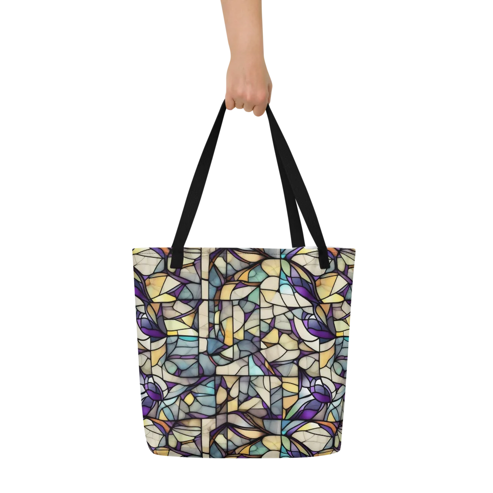 Violet Glass Garden on Large Tote Bag W/ Pocket — Front