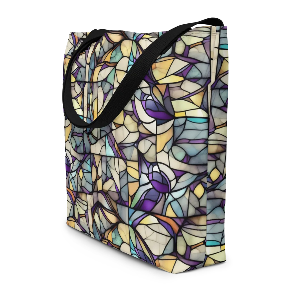 Violet Glass Garden on Large Tote Bag W/ Pocket — Front