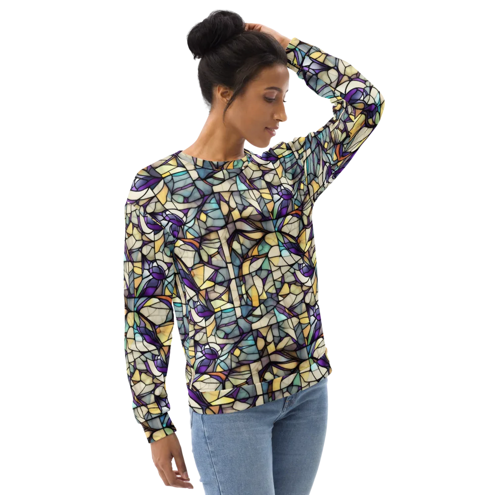 Violet Glass Garden on Sweatshirt — Right Front