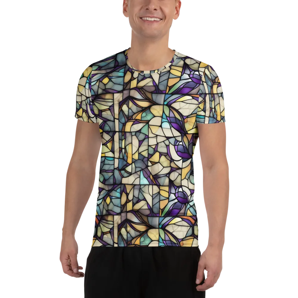 Violet Glass Garden on Men's Athletic T-Shirt — Front