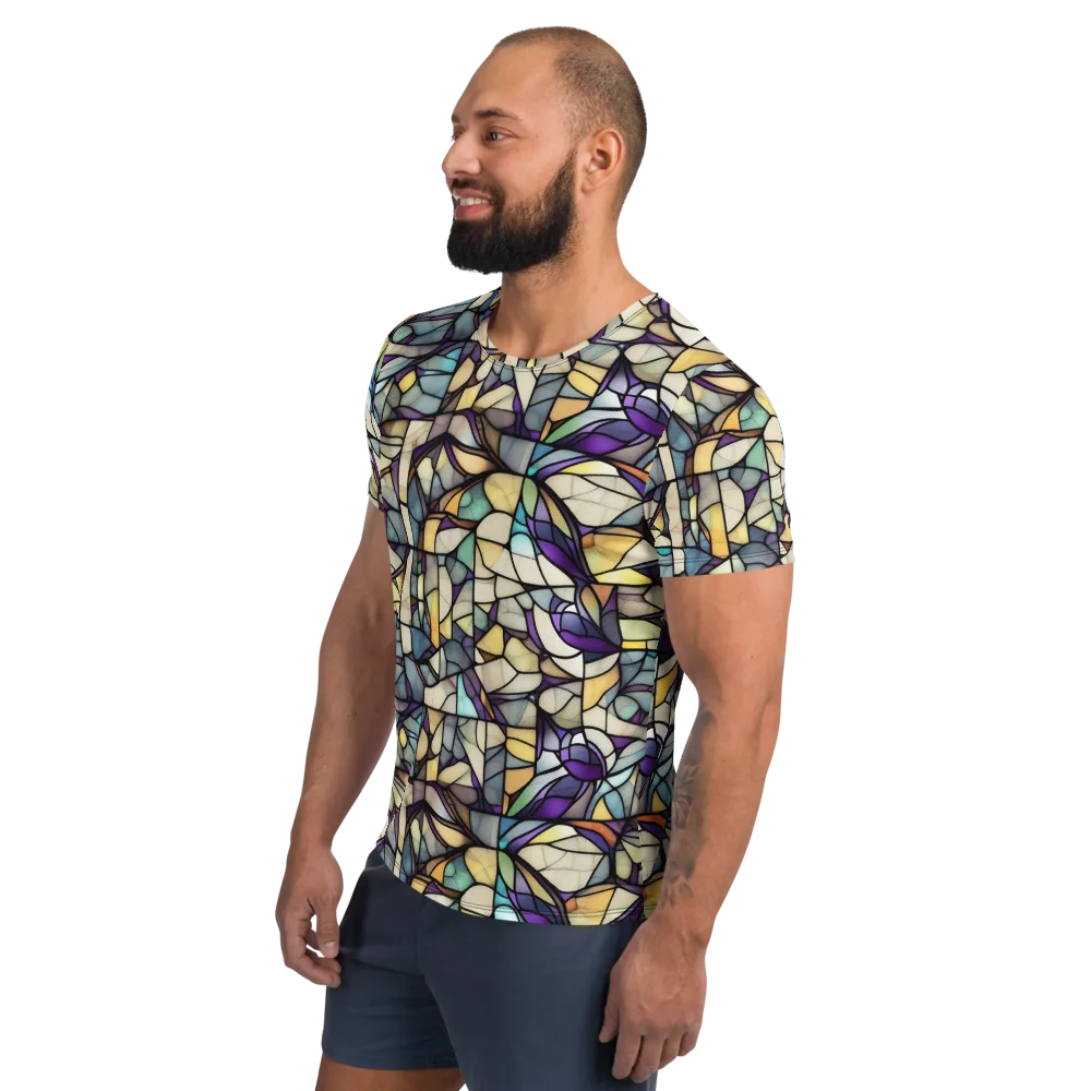 Violet Glass Garden on Men's Athletic T-Shirt — Left