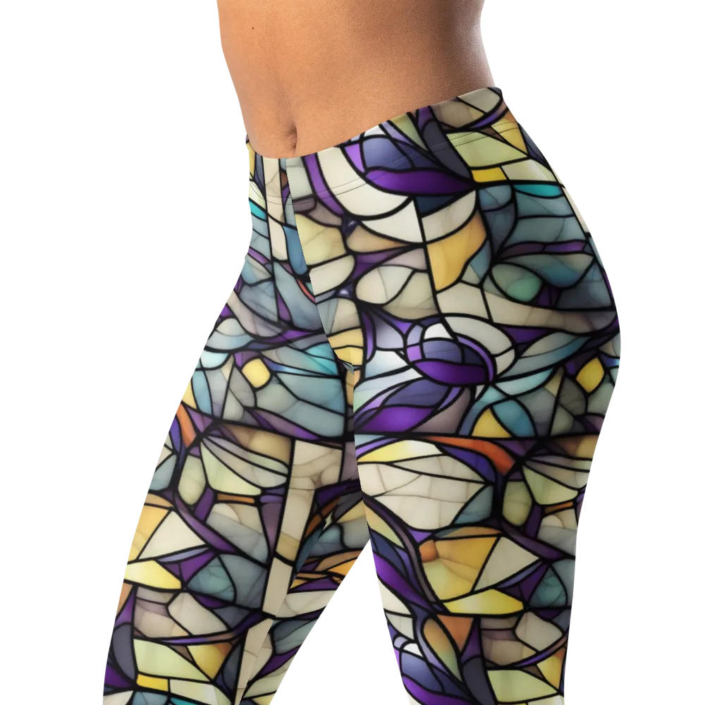 Violet Glass Garden on Leggings — Left Front