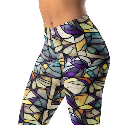 Violet Glass Garden on a Leggings