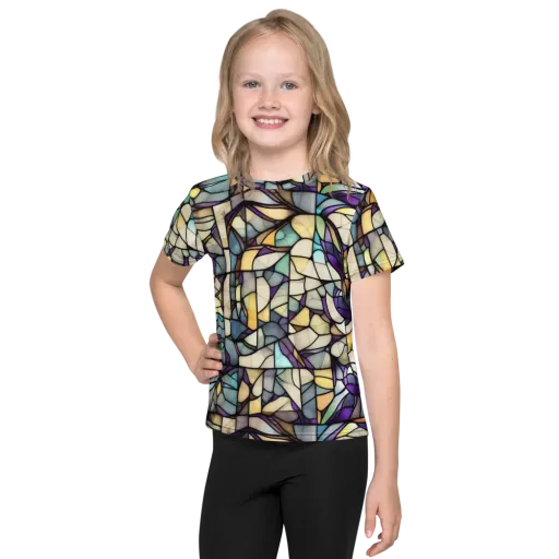 Violet Glass Garden on a Kids Crew Neck T-Shirt