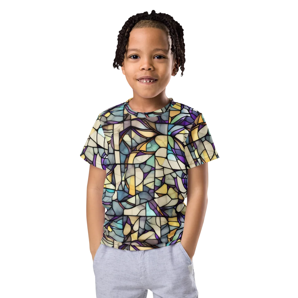 Violet Glass Garden on Kids Crew Neck T-Shirt — Front