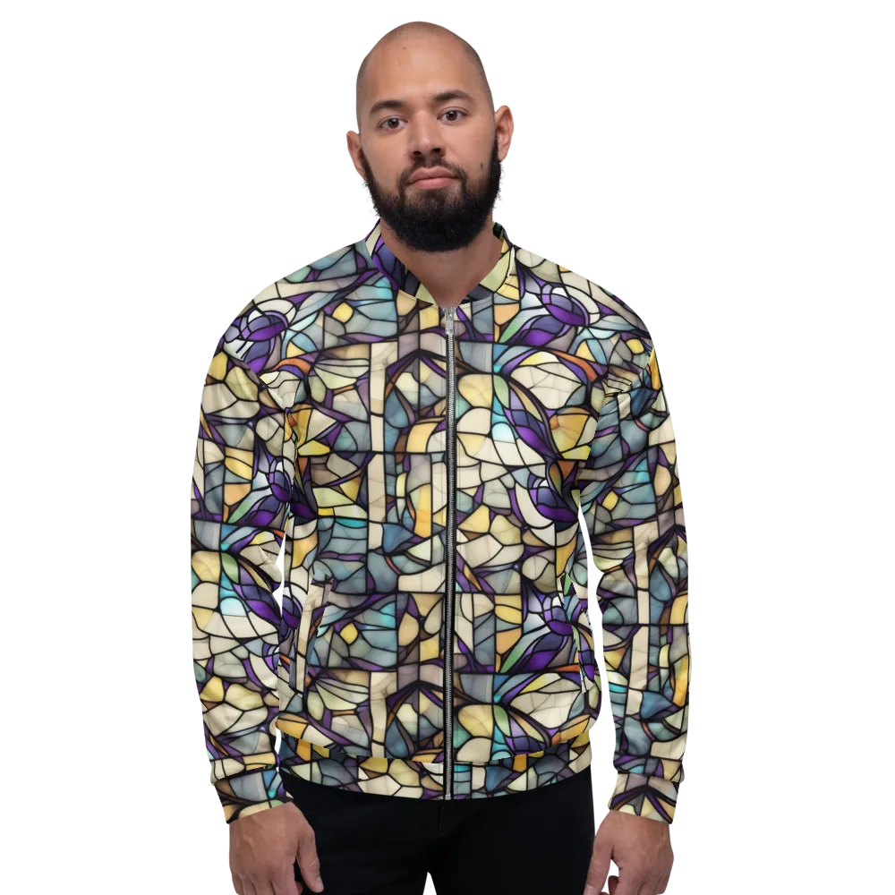 Violet Glass Garden on Bomber Jacket — Front