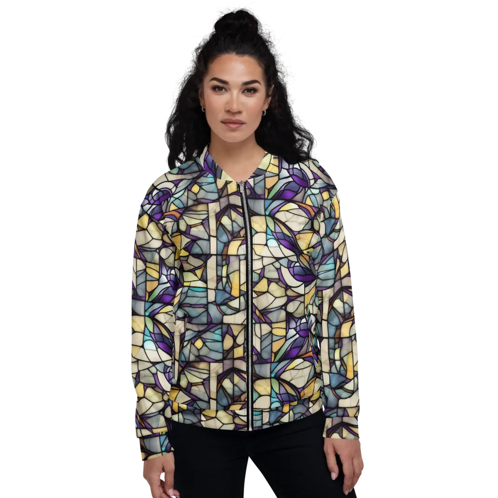 Violet Glass Garden on Bomber Jacket — Front