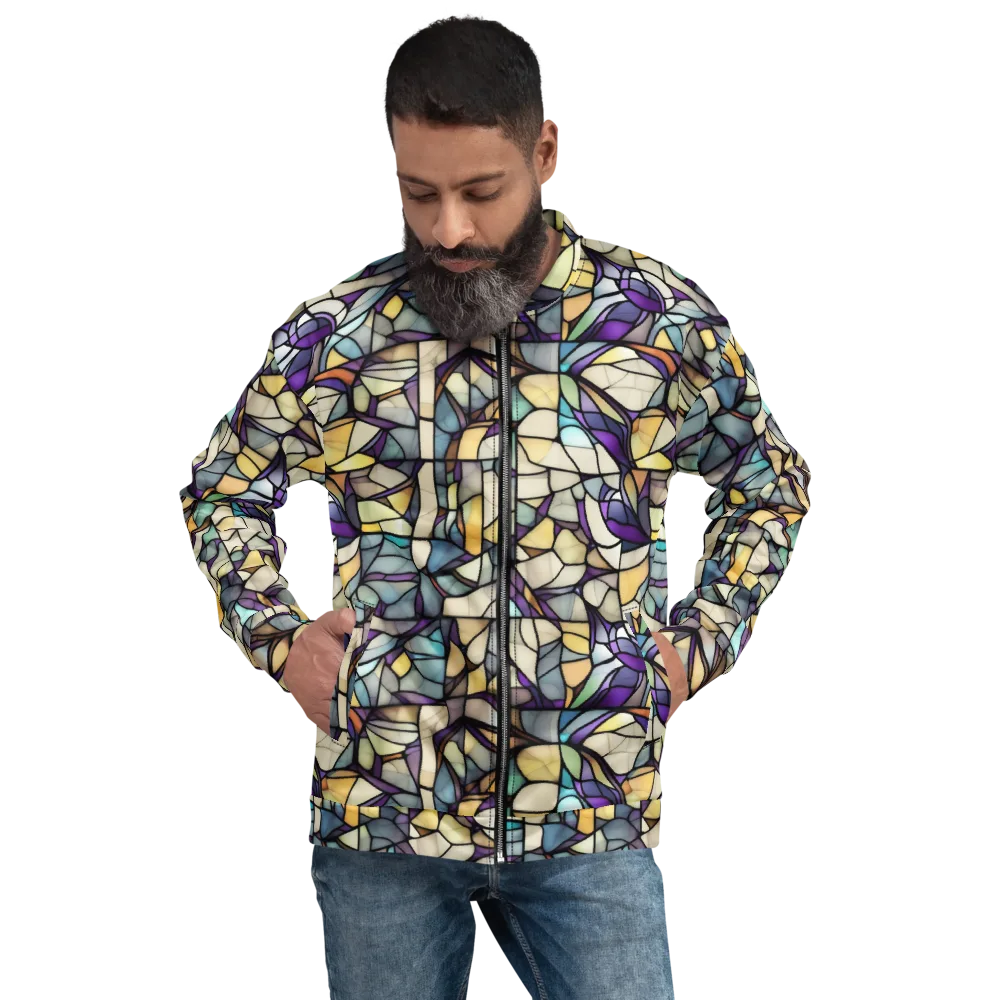 Violet Glass Garden on Bomber Jacket — Front