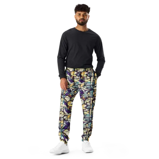 Violet Glass Garden on a Men's Joggers