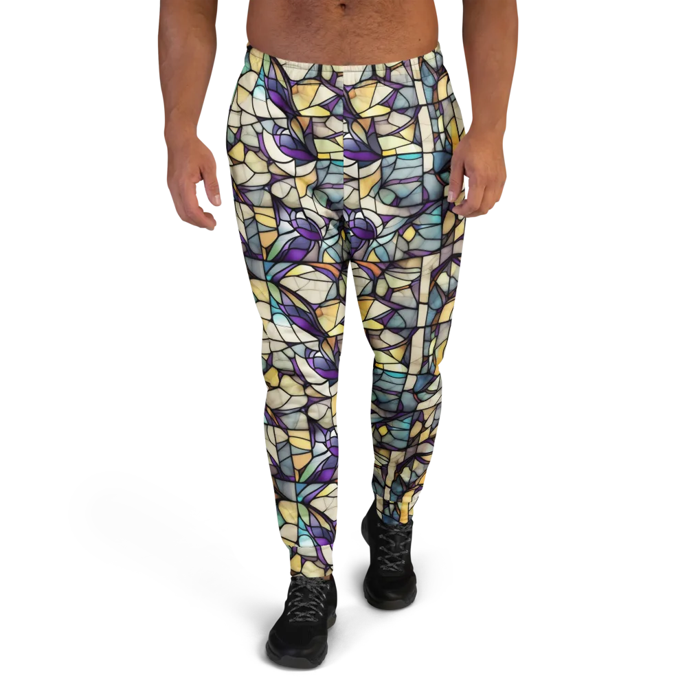 Violet Glass Garden on Men's Joggers — Front