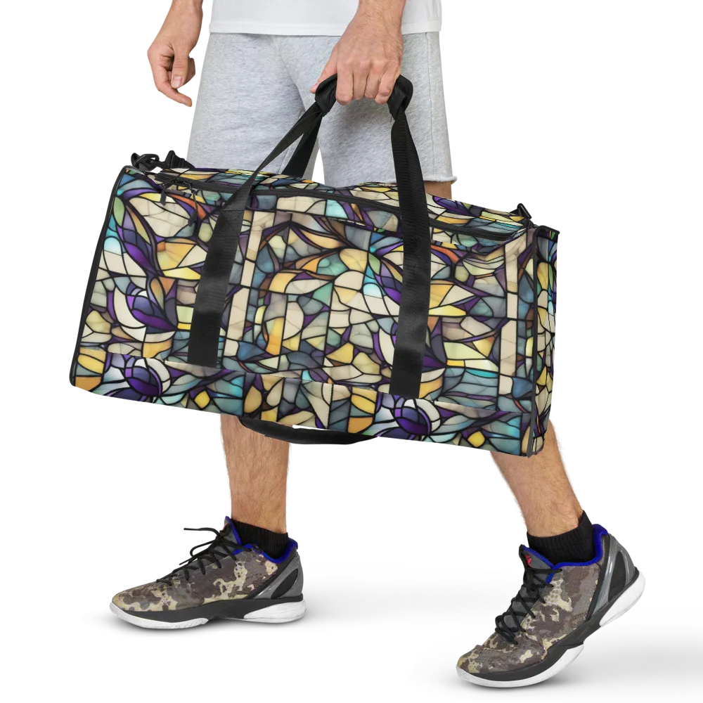 Violet Glass Garden on Duffle Bag — Front