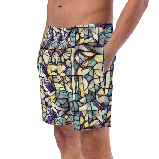 Violet Glass Garden on a Swim Trunks