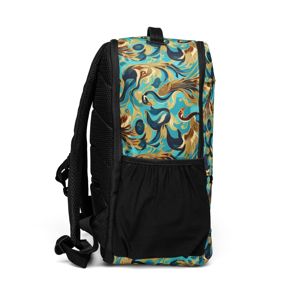 Gilded Crane Rhapsody on Utility Backpack — Right