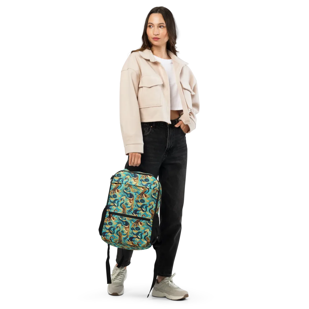 Gilded Crane Rhapsody on Utility Backpack — Front