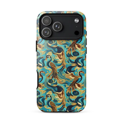 Gilded Crane Rhapsody on a Tough Case for iPhone®