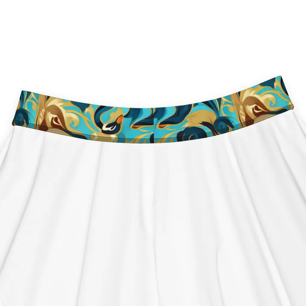 Gilded Crane Rhapsody on Skater Skirt — Product details