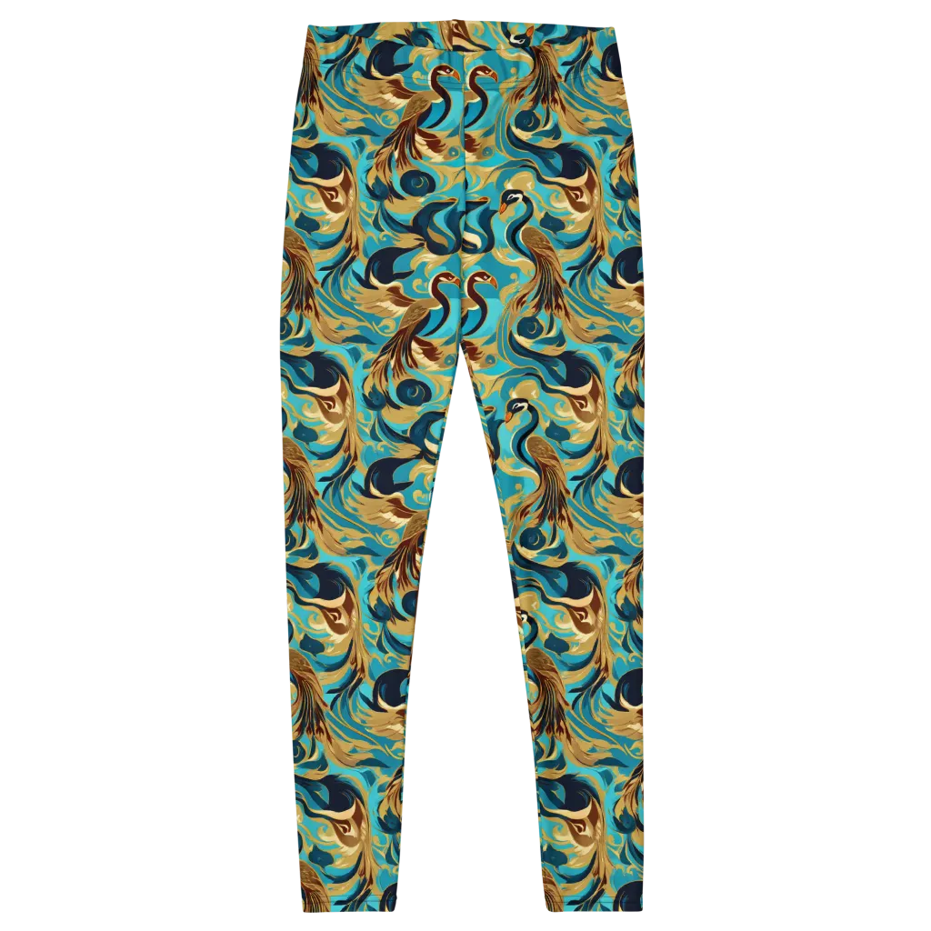 Gilded Crane Rhapsody on Leggings — Front