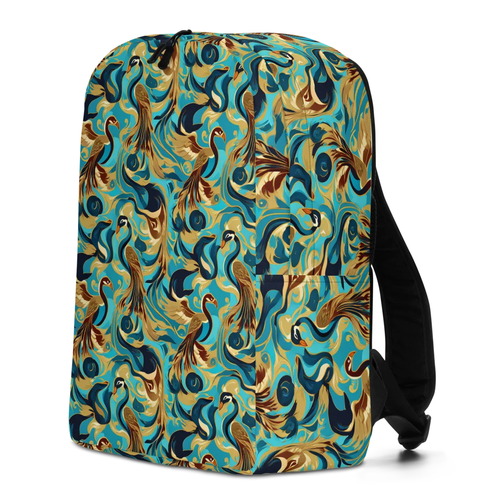 Gilded Crane Rhapsody on Minimalist Backpack — Left