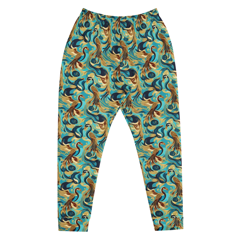 Gilded Crane Rhapsody on Men's Joggers — Front