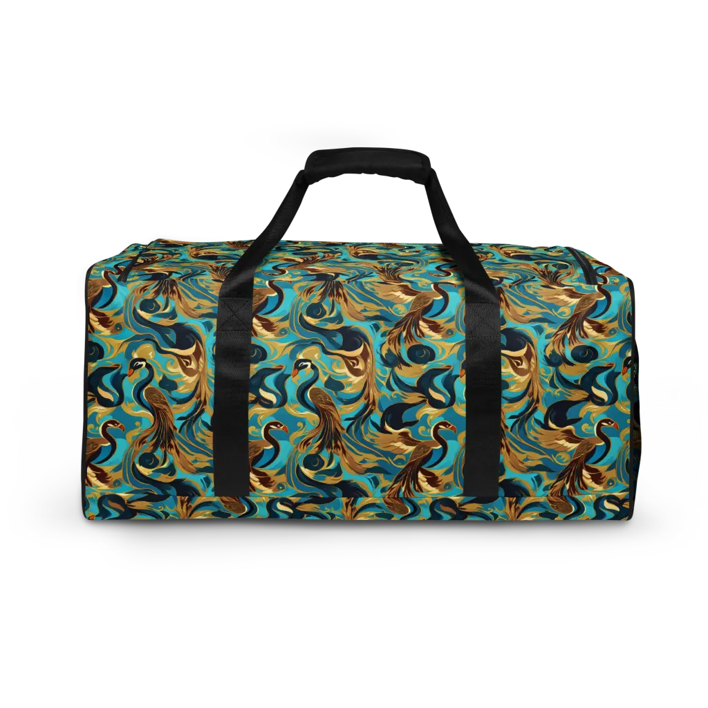 Gilded Crane Rhapsody on Duffle Bag — Back