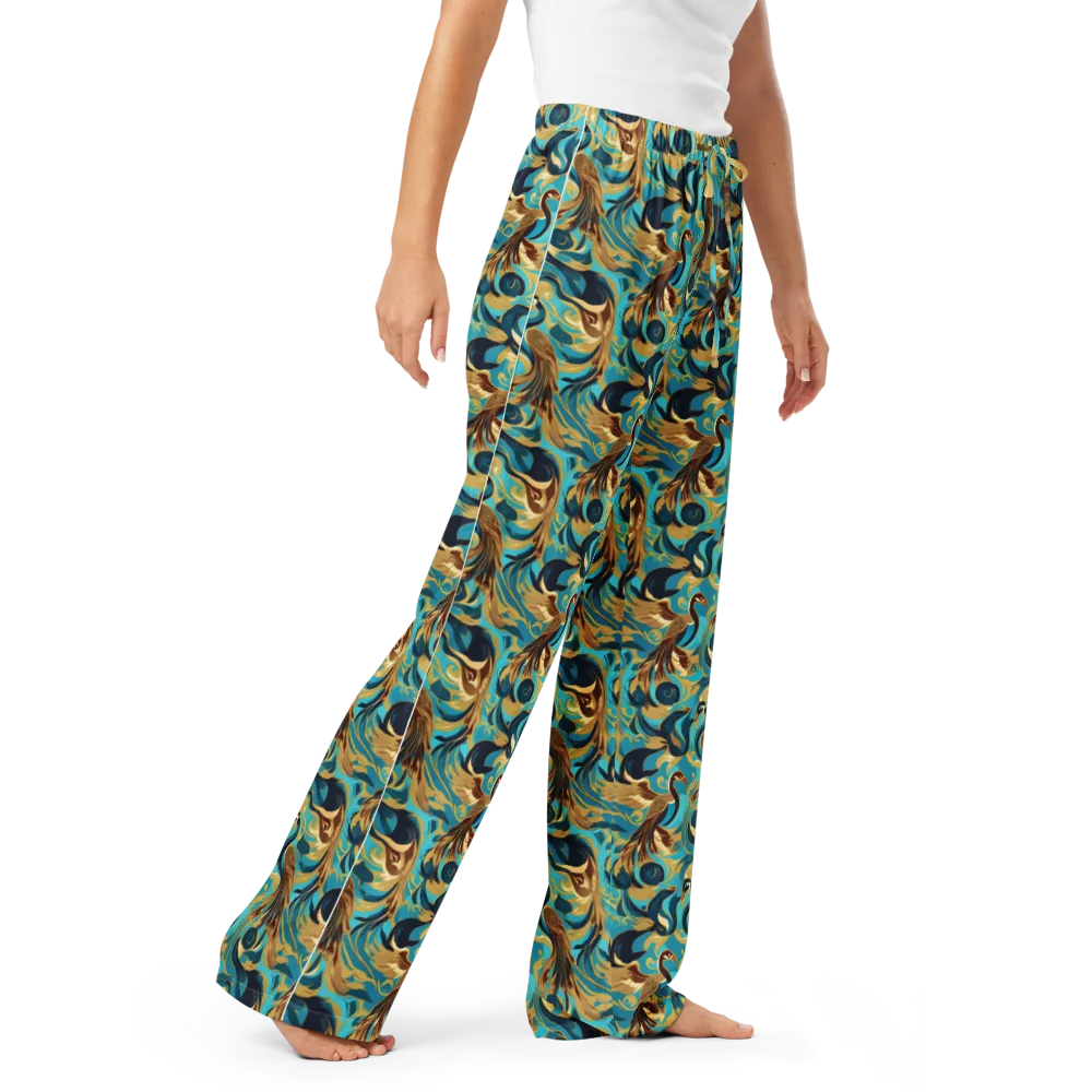 Gilded Crane Rhapsody on Women's Pajama Pants — Right Front