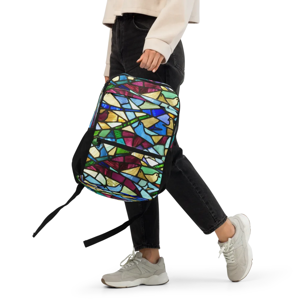 Birdsong Mosaic on Utility Backpack — Front
