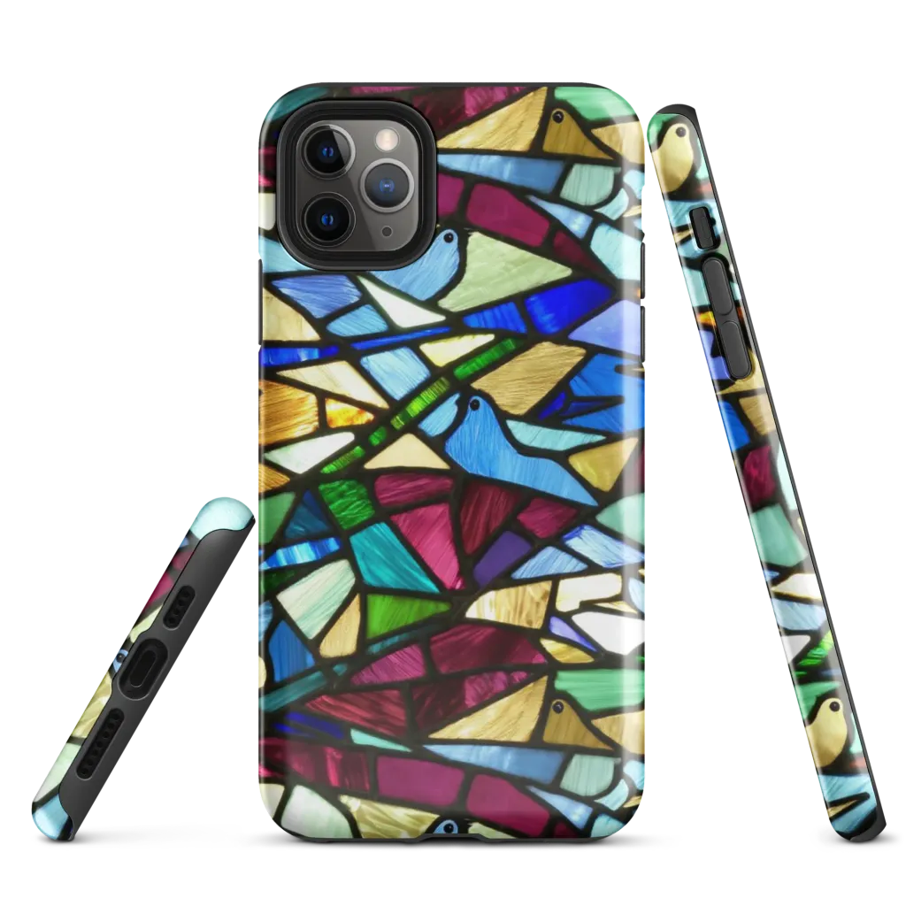Birdsong Mosaic on Tough Case for iPhone® — Front