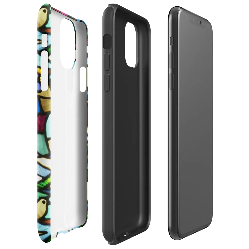 Birdsong Mosaic on Tough Case for iPhone® — Right