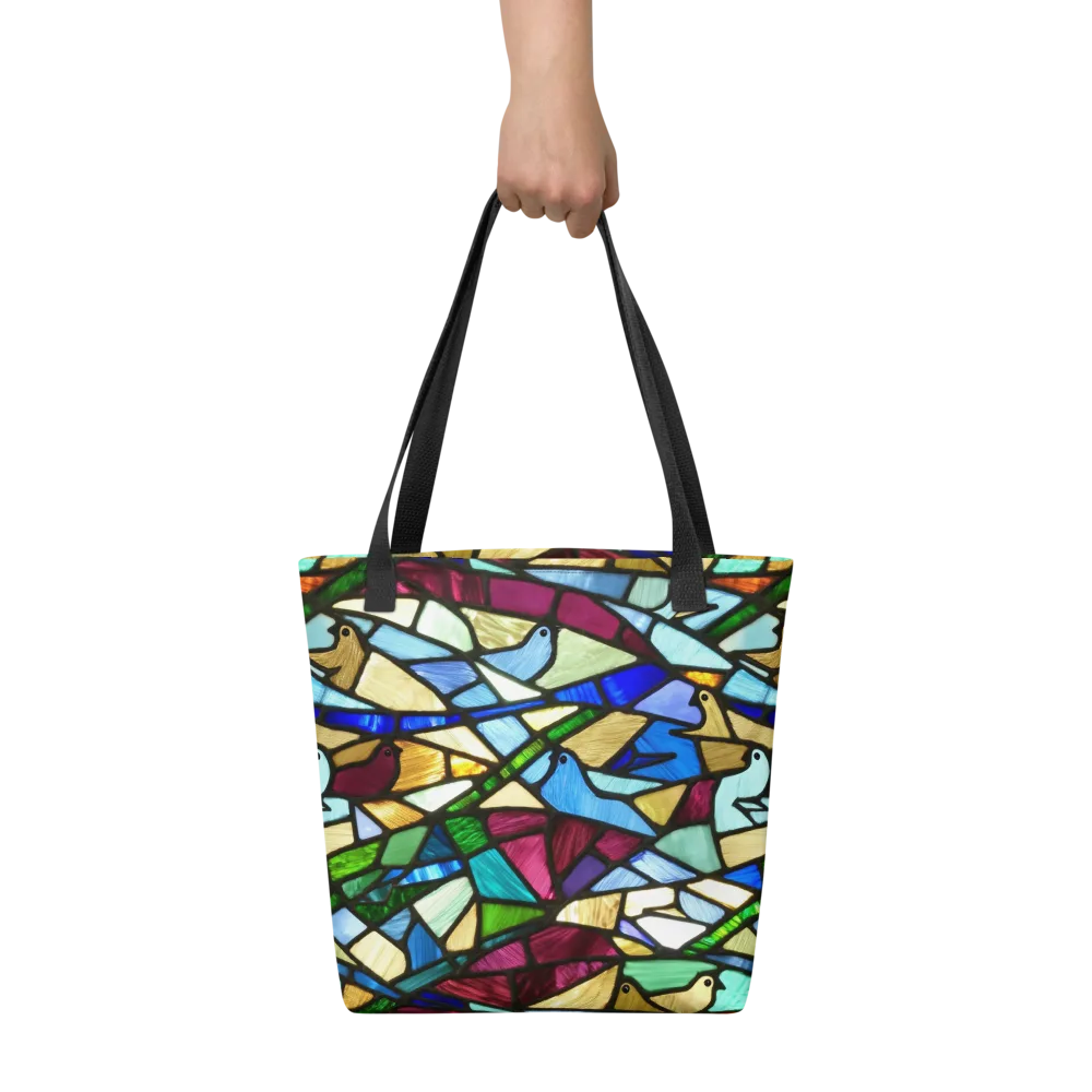 Birdsong Mosaic on Tote Bag — Front