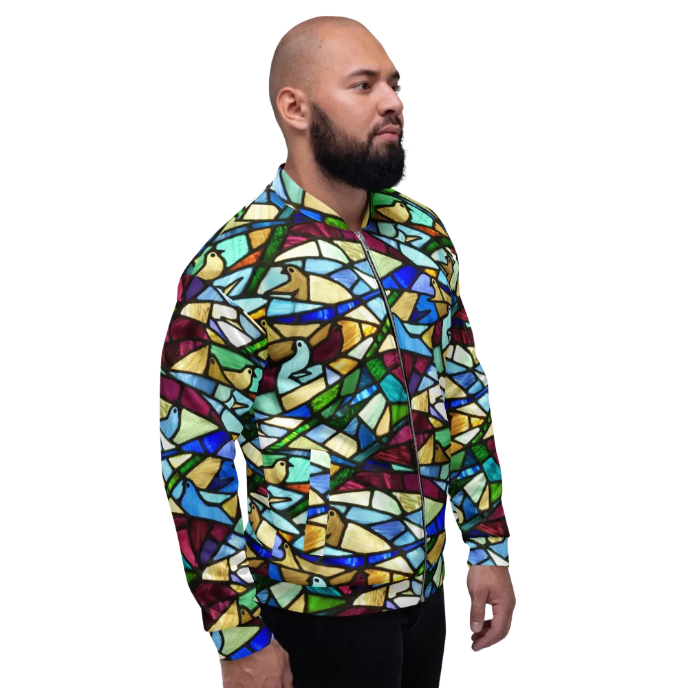 Birdsong Mosaic on Bomber Jacket — Right