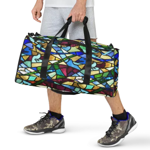 Birdsong Mosaic on a Duffle Bag