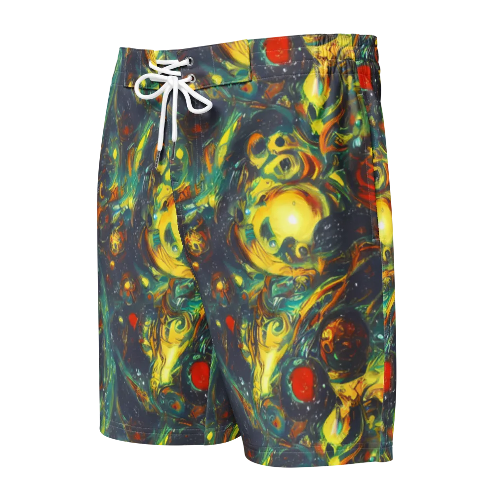 Electric Tidal Pool on Men's Board Shorts — Front
