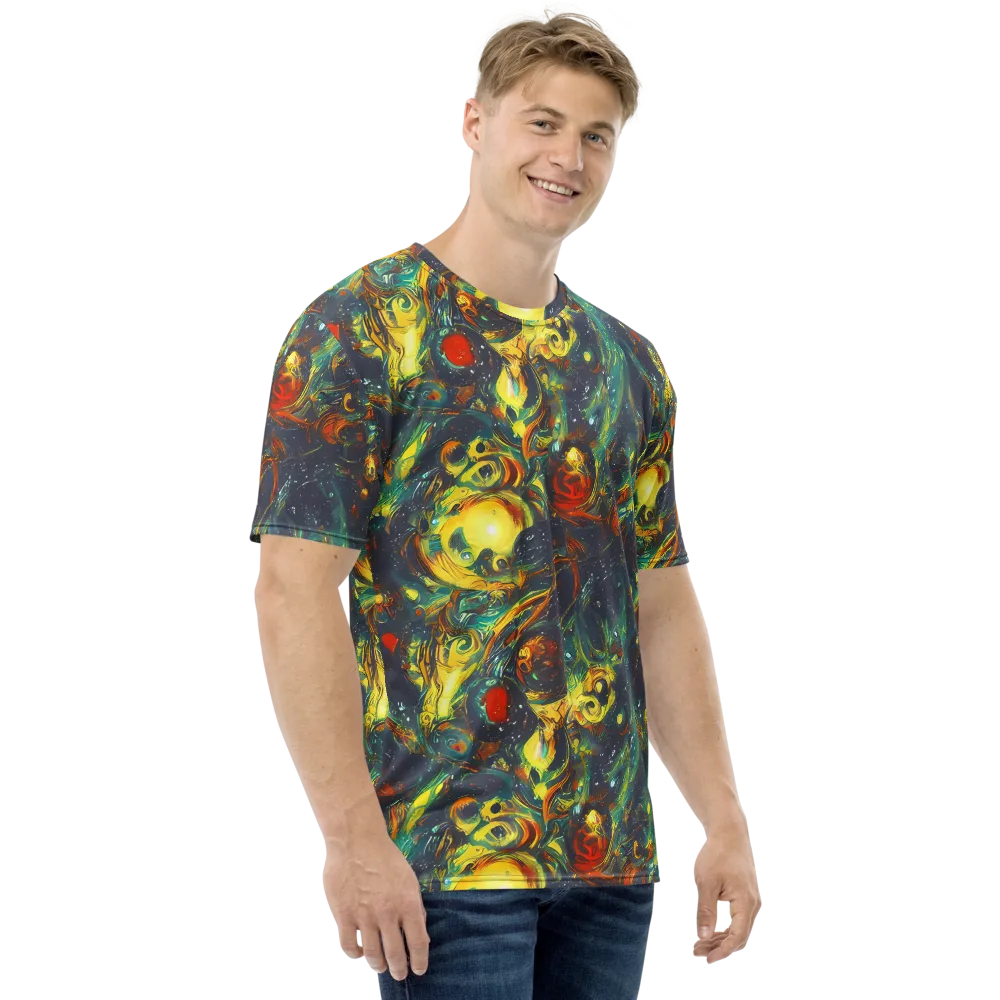 Electric Tidal Pool on Men's Crew Neck T-Shirt — Right