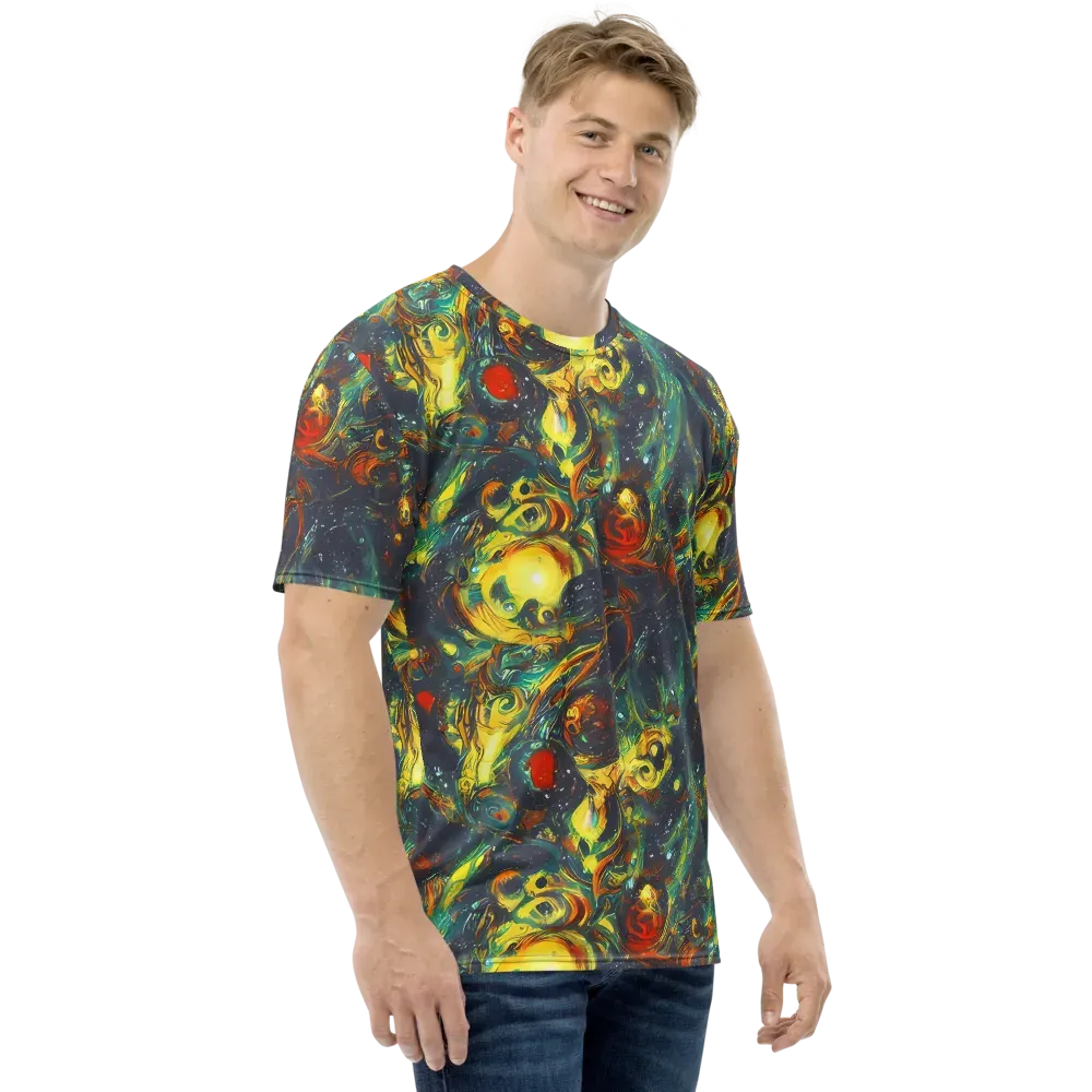 Electric Tidal Pool on Men's Crew Neck T-Shirt — Right