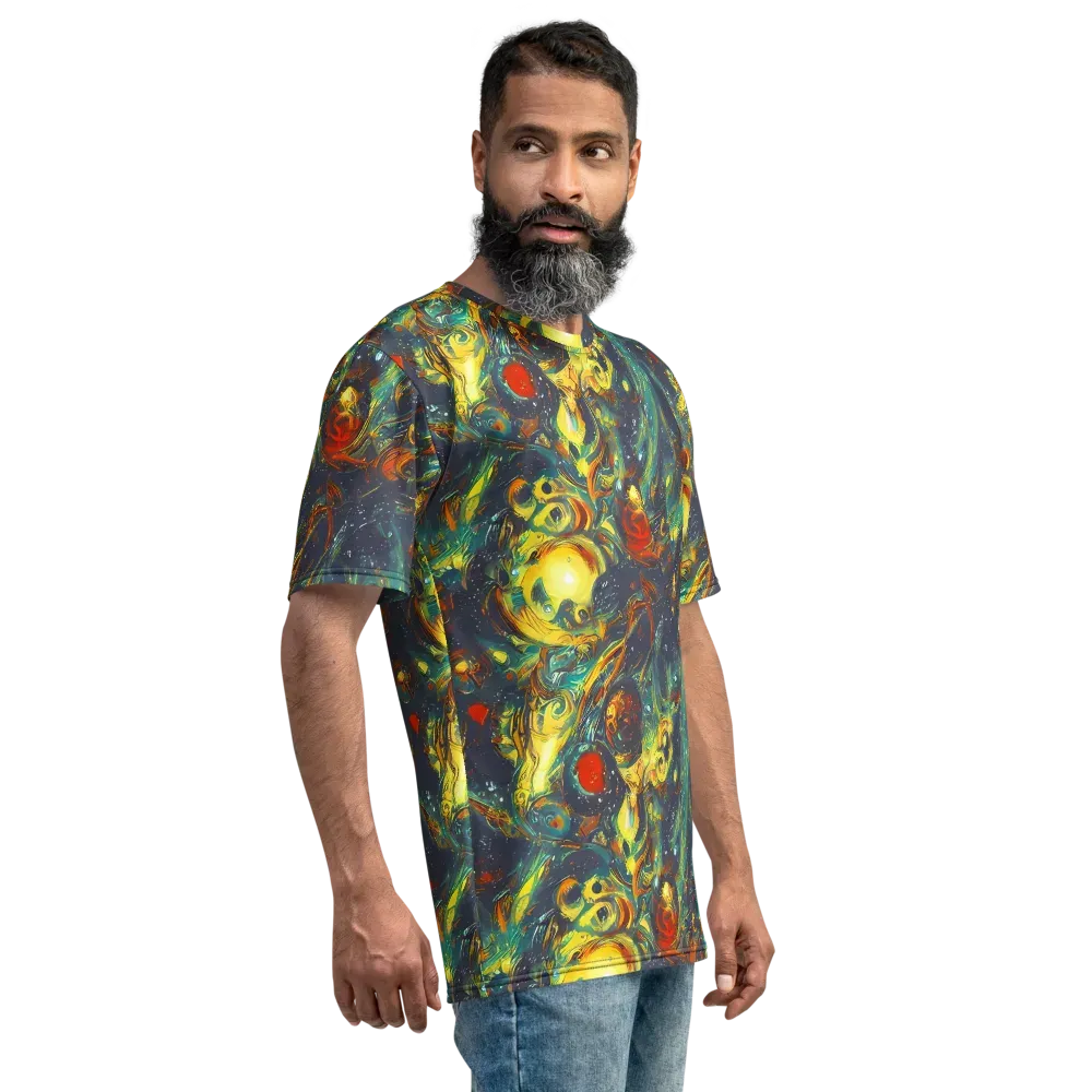 Electric Tidal Pool on Men's Crew Neck T-Shirt — Right