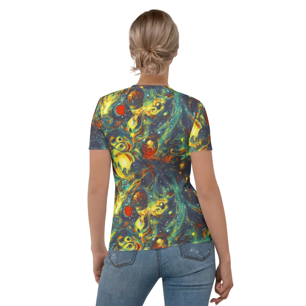 Electric Tidal Pool on Women's Crew Neck T-Shirt — Back