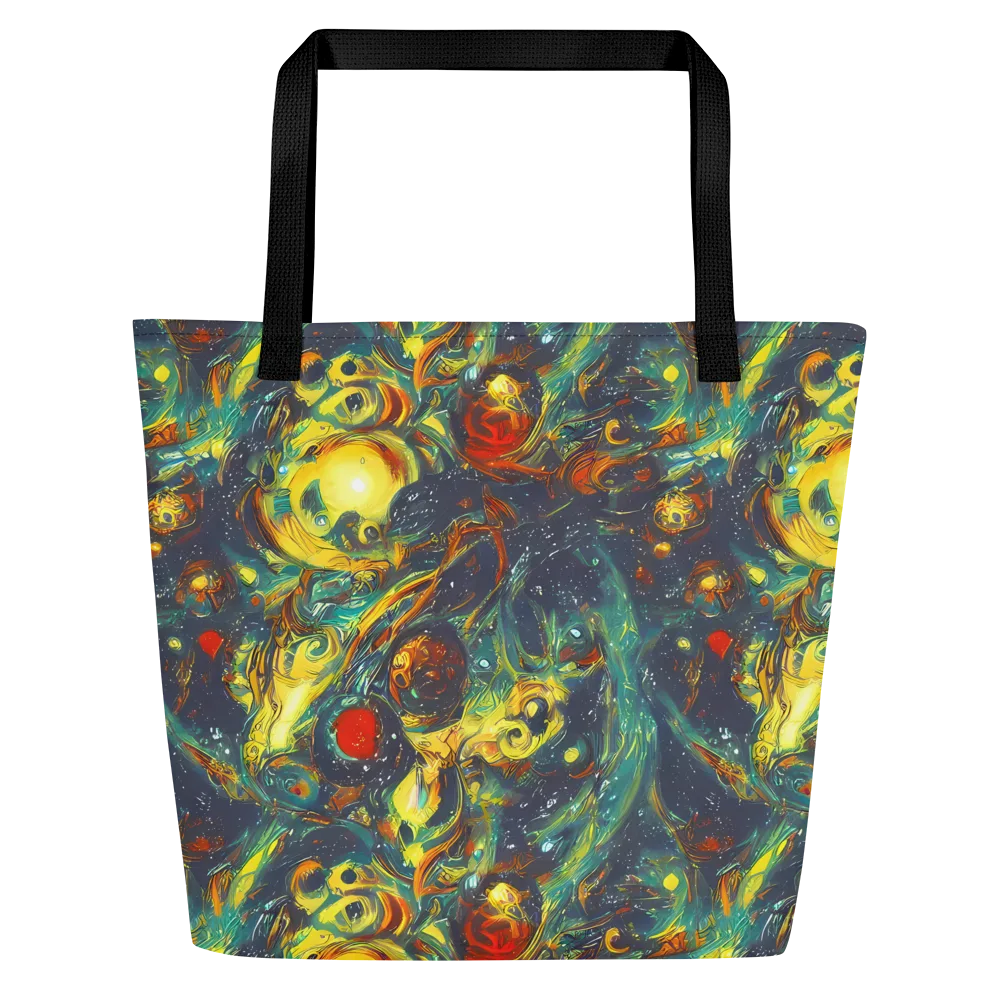 Electric Tidal Pool on Large Tote Bag W/ Pocket — Front