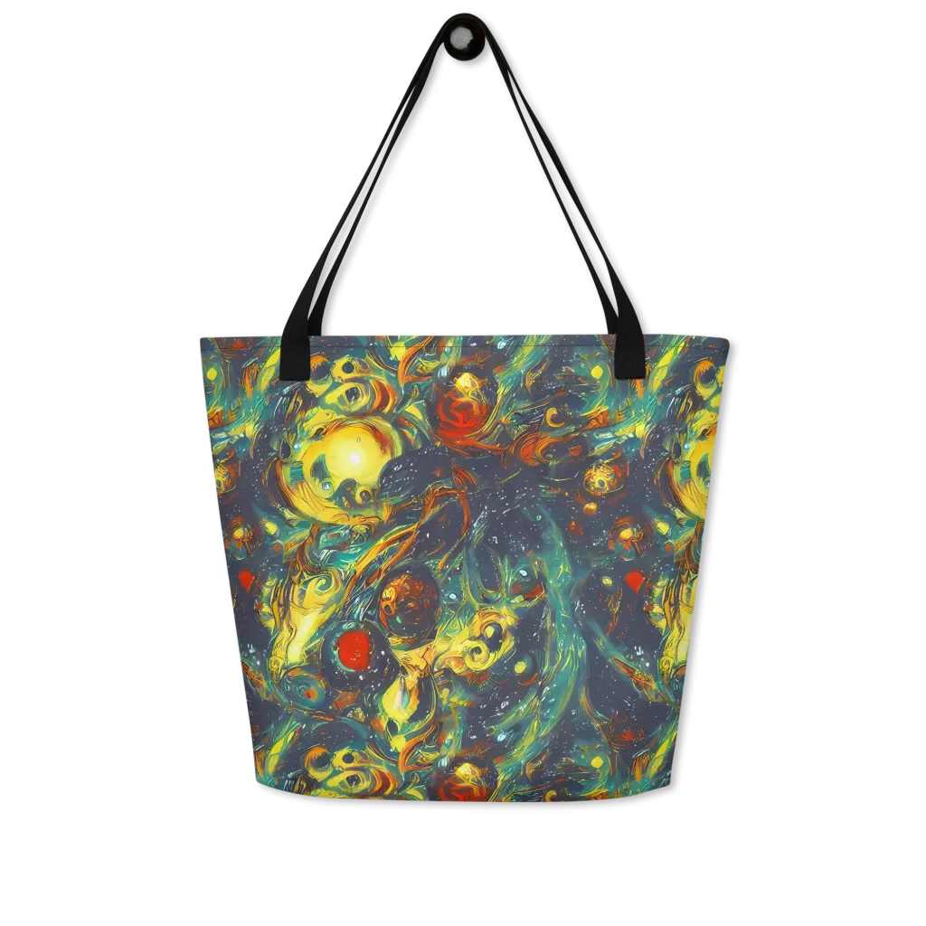 Electric Tidal Pool on Large Tote Bag W/ Pocket — Front