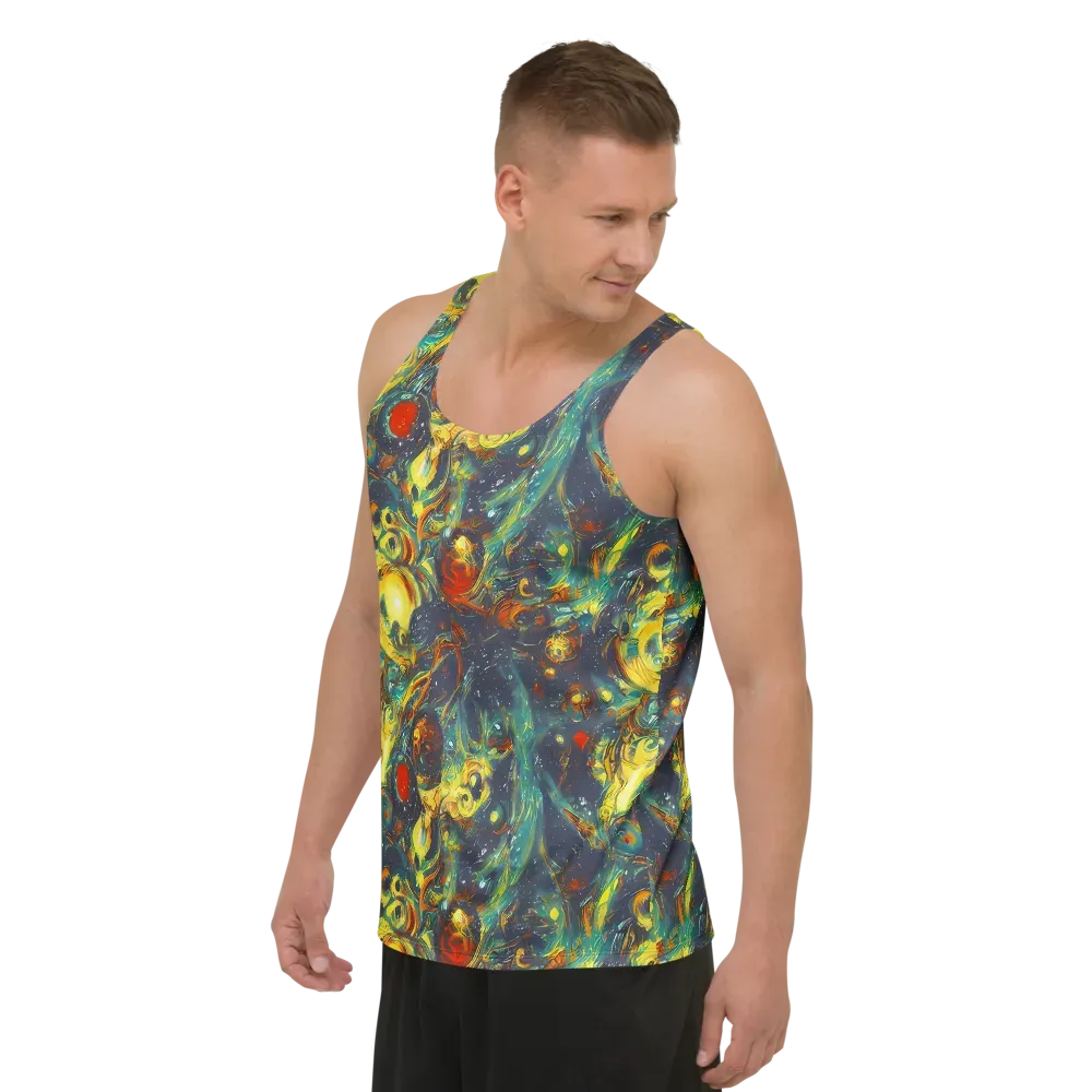 Electric Tidal Pool on Men's Tank Top — Left Front