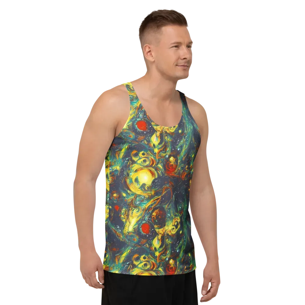 Electric Tidal Pool on Men's Tank Top — Right Front