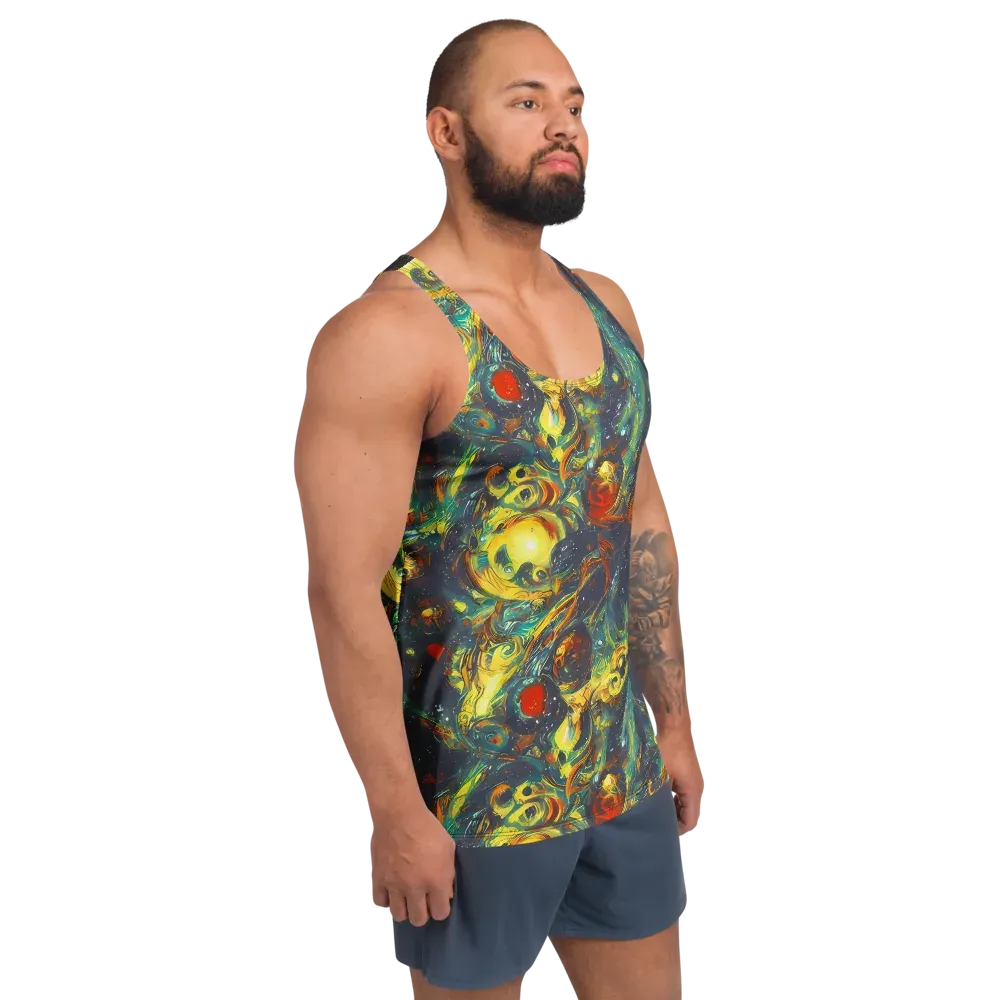 Electric Tidal Pool on Men's Tank Top — Right Front