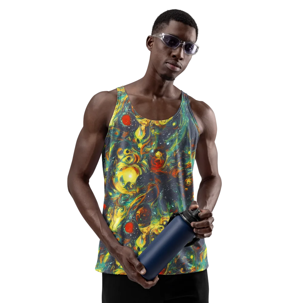 Electric Tidal Pool on Men's Tank Top — Front