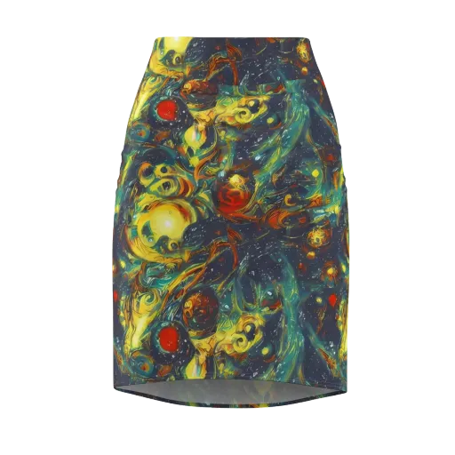 Electric Tidal Pool on a Pencil Skirt