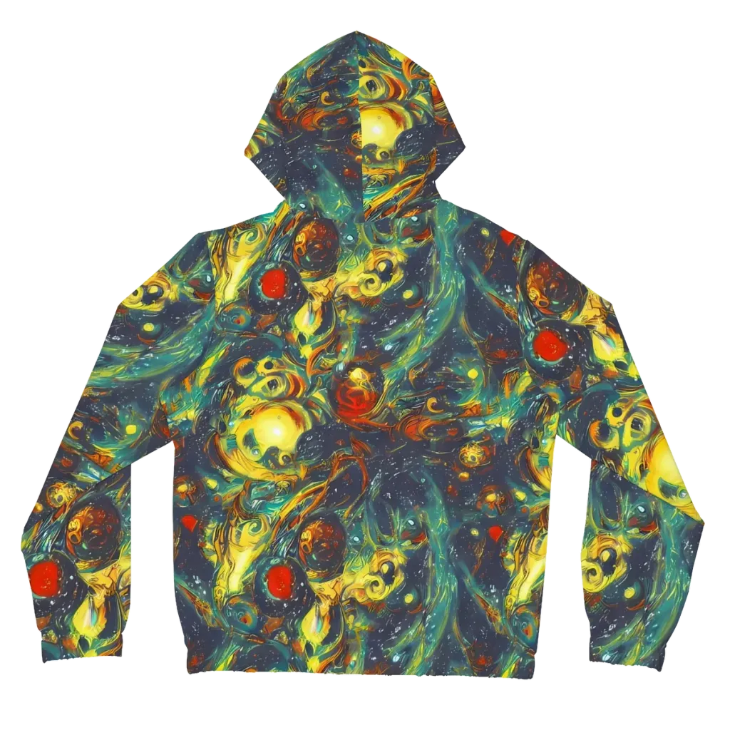 Electric Tidal Pool on Women's Full-Zip Hoodie — Back