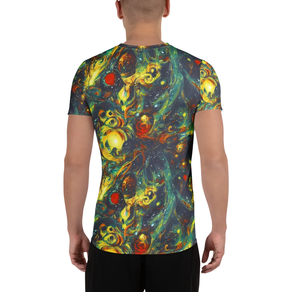 Electric Tidal Pool on Men's Athletic T-Shirt — Back