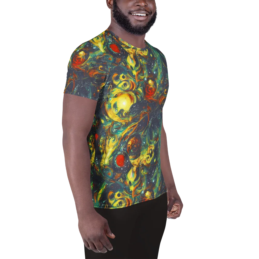 Electric Tidal Pool on Men's Athletic T-Shirt — Right
