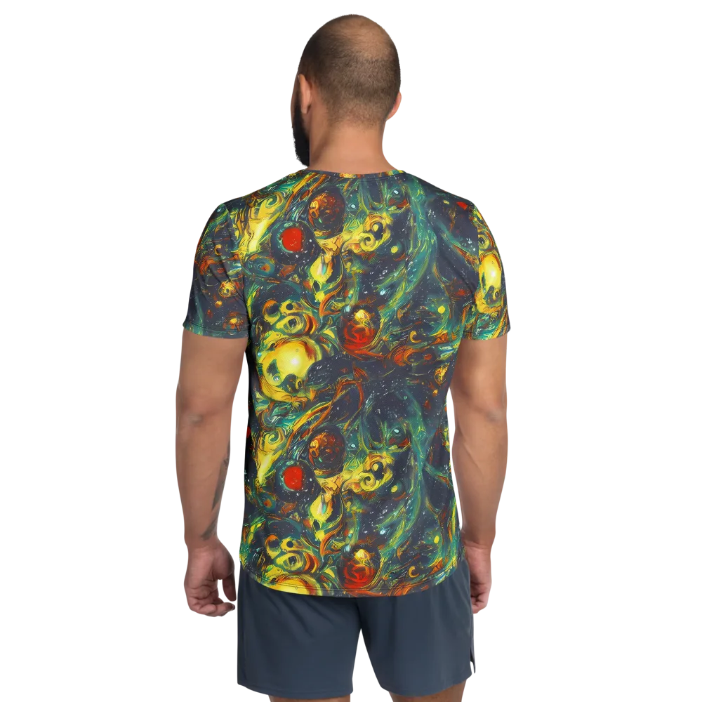 Electric Tidal Pool on Men's Athletic T-Shirt — Back