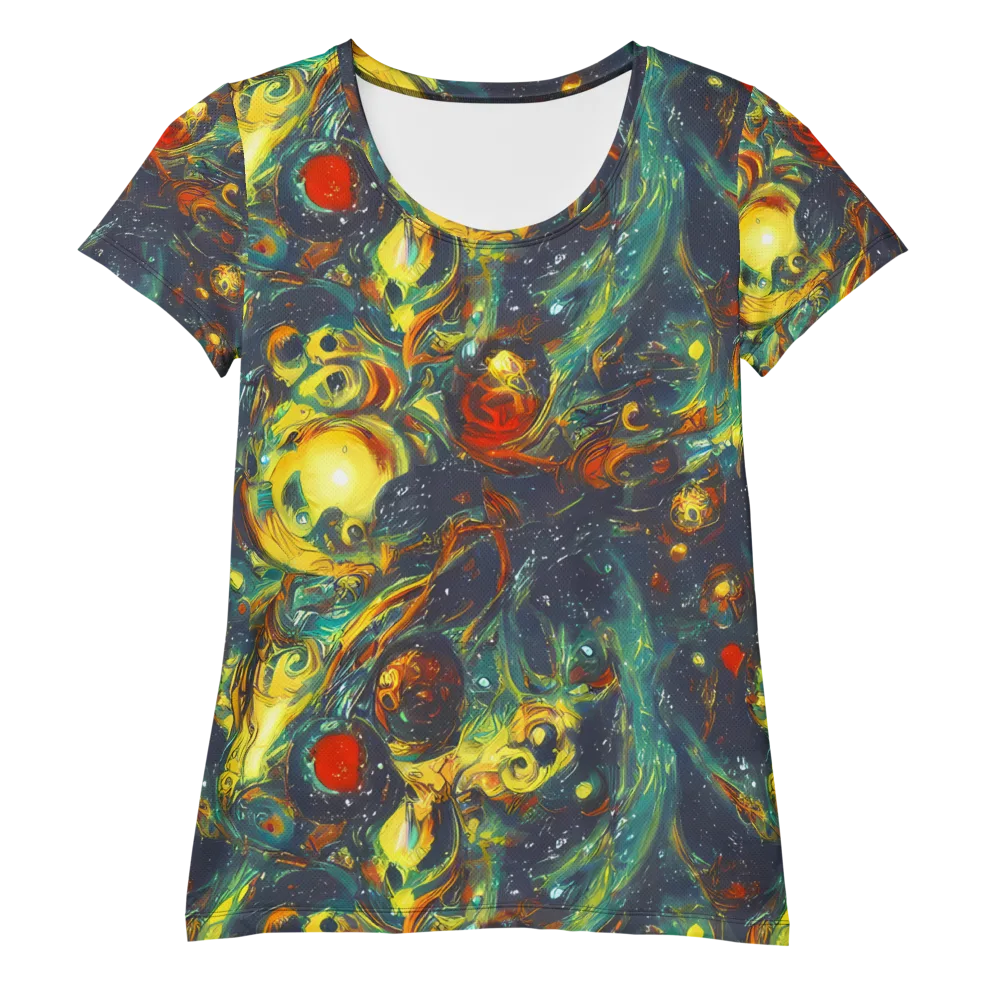 Electric Tidal Pool on Women's Athletic T-Shirt — Front