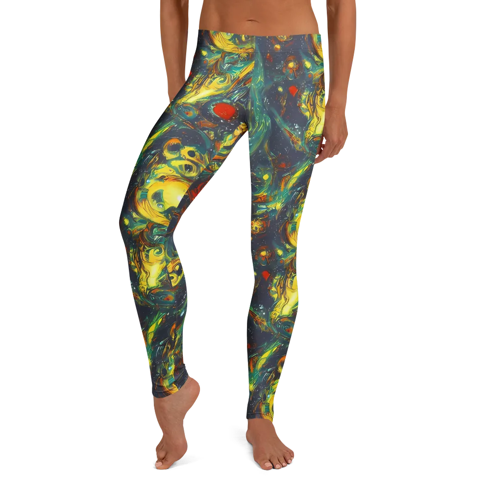 Electric Tidal Pool on Leggings — Front