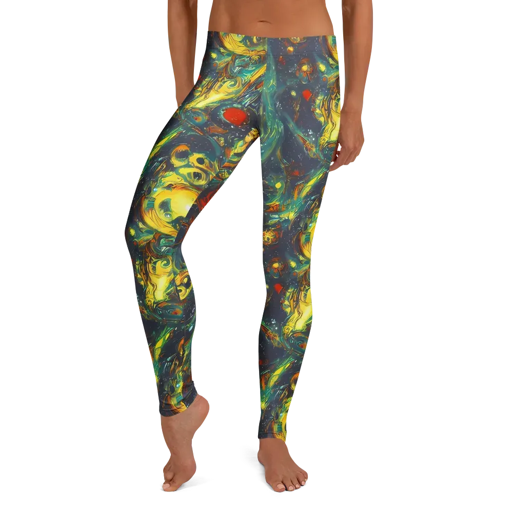 Electric Tidal Pool on Leggings — Front